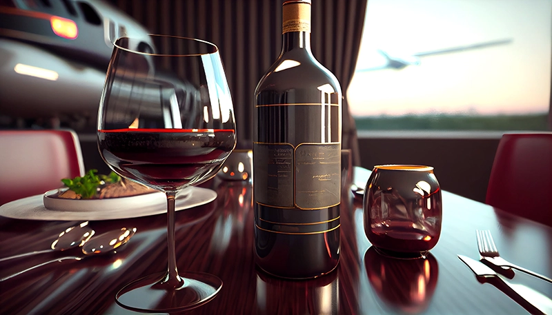 Luxury Wine Bottle and Glass