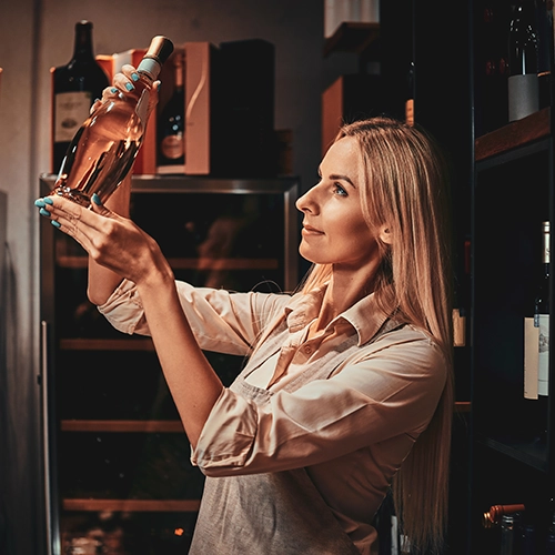 Women Holding Wine Bottle Women Holding Wine Bottle